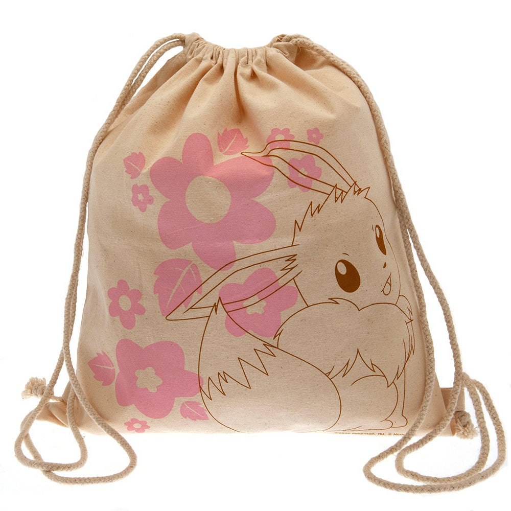 Sac à cordon beige / rouge / noir Pokemon