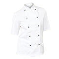 Front - Dennys - Veste de chef légère à manches courtes - Femme