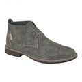 Gris - Front - Goor - Bottines en nubuck synthétique - Homme