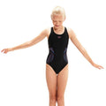 Front - Speedo - Maillot de bain 1 pièce PLASTISOL PLACEMENT MUSCLEBACK - Fille