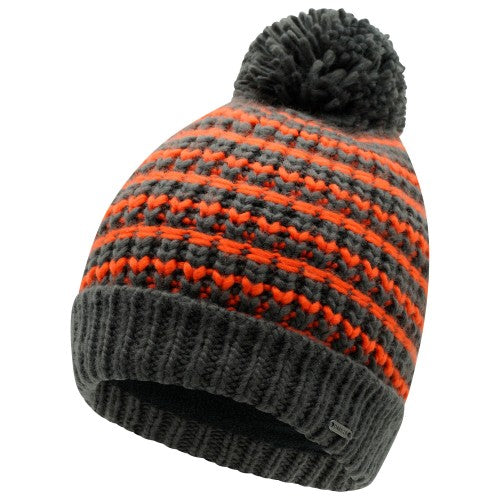 Bonnet à pompon tricoté Homme HEADSTART - Orange