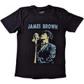 Front - James Brown - T-shirt HOLDING MIC - Adulte