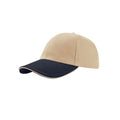 Beige - bleu marine - Front - Atlantis - Lot de 2 casquettes en coton épais - Adulte