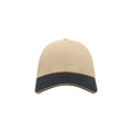 Beige - bleu marine - Side - Atlantis - Lot de 2 casquettes en coton épais - Adulte