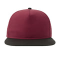 Bordeaux - Noir - Front - Atlantis - Casquette ajustable BANK - Adulte