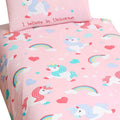 Rose - Back - Bedding & Beyond - Parure de lit BELIEVE IN UNICORNS - Enfant