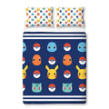 Bleu - Blanc - Jaune - Front - Pokemon - Parure de lit