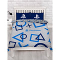 Bleu - Gris - Blanc - Back - Playstation - Parure de lit