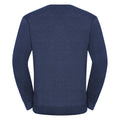 Denim marne - Back - Russell Collection - Pullover à col en V - Homme