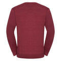 Canneberge marne - Back - Russell Collection - Pullover à col en V - Homme