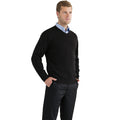 Noir - Back - Russell Collection - Pullover à col en V - Homme