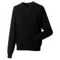 Noir - Side - Russell Collection - Pullover à col en V - Homme