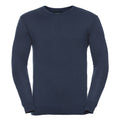 Bleu marine - Front - Russell Collection - Pullover à col en V - Homme