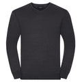 Gris foncé marne - Front - Russell Collection - Pullover à col en V - Homme