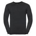 Noir - Front - Russell Collection - Pullover à col en V - Homme