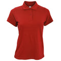 Rouge - Front - B&C - Polo à manches courtes SAFRAN PURE - Femme