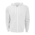 Blanc - Front - Canvas - Sweat à capuche et fermeture zippée - Homme