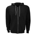 Noir - Front - Canvas - Sweat à capuche et fermeture zippée - Homme