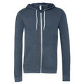 Bleu marine chiné - Front - Canvas - Sweat à capuche et fermeture zippée - Homme