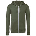 Vert militaire - Front - Canvas - Sweat à capuche et fermeture zippée - Homme