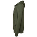 Vert militaire - Side - Canvas - Sweat à capuche et fermeture zippée - Homme