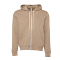 Marron clair - Front - Canvas - Sweat à capuche et fermeture zippée - Homme