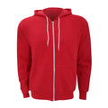 Rouge - Front - Canvas - Sweat à capuche et fermeture zippée - Homme