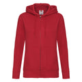 Rouge - Front - Fruit of the Loom - Sweat à capuche - Femme