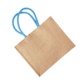 Naturel-Bleu - Back - Sac de courses classique en jute Westford Mill - 21 litres