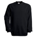 Noir - Front - B&C - Sweatshirt à col rond - Homme