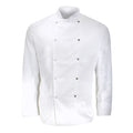 Blanc - Front - Dennys - Veste de chef à manches longues - Homme