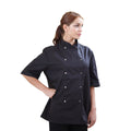 Noir - Back - Dennys - Veste de chef à manches courtes - Femme