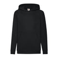 Noir - Front - Fruit Of The Loom - Sweatshirt à capuche - Enfant