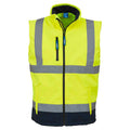 Jaune -Bleu marine - Front - Yoko - Gilet haute visibilité - Hommes