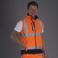 Orange-Bleu marine - Back - Yoko - Gilet haute visibilité - Hommes