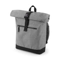 Gris chiné-Noir - Close up - Bagbase - Sac à dos (12 litres)