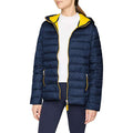 Bleu marine-Jaune - Back - Result Urban Snowbird - Veste rembourrée à capuche - Femme