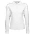 Blanc - Front - Tee Jays - Polo stretch à manches longues - Femme