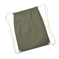 Olive - Front - Westford Mill Earthware - Sac avec cordon de serrage (13 litres)