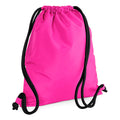 Noir-Fuchsia - Back - Bagbase Icon - Sac de gym à cordon