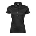 Noir - Front - Tee Jays Pima - Polo à manches courtes - Femme