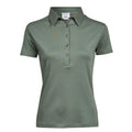 Vert de gris - Front - Tee Jays Pima - Polo à manches courtes - Femme