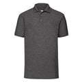 Gris foncé chiné - Front - Polo à manches courtes Fruit Of The Loom pour homme