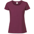 Rouge foncé - Front - Fruit Of The Loom -T-Shirt - Femmes