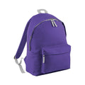 Violet-Gris - Front - Bagbase - Sac à dos junior - 14 litres (Lot de 2)