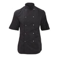 Noir - Front - Dennys - Veste de chef à manches courtes - Femme (Lot de 2)