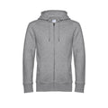 Gris chiné - Front - B&C - Veste à capuche KING - Homme