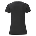 Noir - Back - Fruit of the Loom - T-shirt ICONIC - Fille