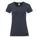 Bleu marine foncé - Front - Fruit of the Loom - T-shirt ICONIC - Fille