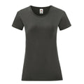 Gris - Front - Fruit of the Loom - T-shirt ICONIC - Fille